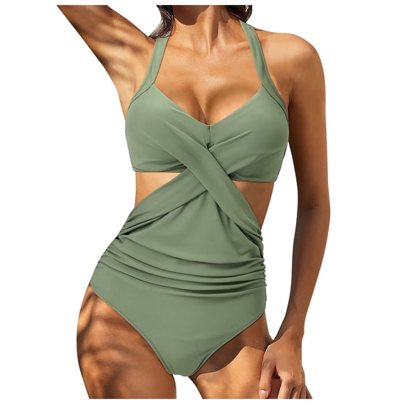 MKLEKYY Trajes De Baño Mujer Dos Piezas Women'S Strap Swimsuit