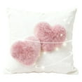 thumbnail image 3 of Throw Pillow Covers Valentine's Day Heart Decorative Throw Pillow Cover Romantic Gift For Couples Sofa Couch Cushion Cover Festival Home Decor Bedroom Living Room 45*45cm, 3 of 7