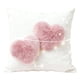 thumbnail image 2 of Funda de cojín con forma de corazón para San Valentín | Regalo romántico para parejas | Funda de cojín decorativa de poliéster rosa de 45 x 45 cm para sofá cama y salón, 2 of 6