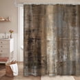 thumbnail image 2 of LALILO Brown Grey Fabric Shower Curtain for Bathroom ,Waterproof Shower Curtains with Hooks 72"X72", 2 of 6