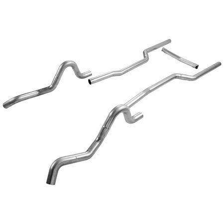 Dual Side Pipes Flowmaster 1041 Header-back System - 3.00 in. Dual Side Exit - Pipes Only No Mufflers ()