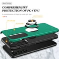 thumbnail image 2 of Allytech Hybrid Case for Samsung Galaxy S23 with 360° Rotatable Ring Kickstand, Soft TPU + Rugged PC, Screen Lens Protection Shockproof Anti-Fall Magnetic Car Mount Back Case - Darkgreen, 2 of 7
