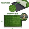 "LOMANTOWN Indoor Pet Toilet Training Mat, Artificial Grass Dog Potty Pad with Tray, 30""x20