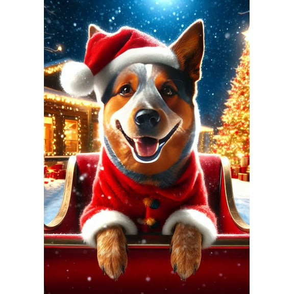 Australian Cattle Dog Red - Best of Breed DCR Christmas Garden Flag 12" x 17"