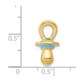 thumbnail image 3 of FB Jewels 14K Yellow Gold Blue Enameled Pacifier Pendant, 3 of 3