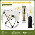 thumbnail image 2 of Folding Camping Stool with Side Pocket & Carry Bag, 12.9" Portable Fishing Camp Stool, Collapsible Camping Foot Rest, Camping Chairs Seat Lightweight for Adults Outdoor (White), 2 of 7