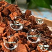 Coco Husk Chips Coconut Substrate for Garden Potting Soil Coconut Brick for Indoor Outdoor Flowers Plants Compressed Low EC Coco Husk Mulch for Garden Coconut Substrate for Reptiles- 1 lb