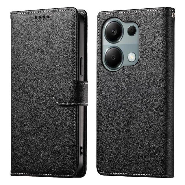 Funda para FOXDOCK Xiaomi Redmi Note 13 Pro 4G– Cuero Premium, 3 ranuras para tarjetas, Protección contra impactos
