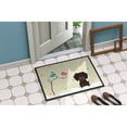 thumbnail image 4 of Christmas Presents between Friends Dachshund Black Tan Door Mat, 4 of 4