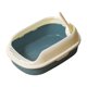 thumbnail image 4 of Caja de arena para gatos con lado alto, arenero duradero para gatos, parte superior abierta, orinal semicerrado para gatitos, inodoro para gatos de Salvador Bandeja de arena para gatos, 4 of 10