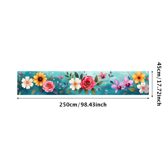 Colorful Flower Backdrop Banner for Spring Wedding Floral Photography Props Party Supplies Birthday Decorations Background Events