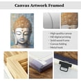 thumbnail image 6 of ZHONGYUTONG Buddha Wall Art Blue Zen Spiritual Picture Buddhist Canvas Print Meditation Yoga Room Bedroom Wall Decor Framed (12" x 18"), 6 of 6