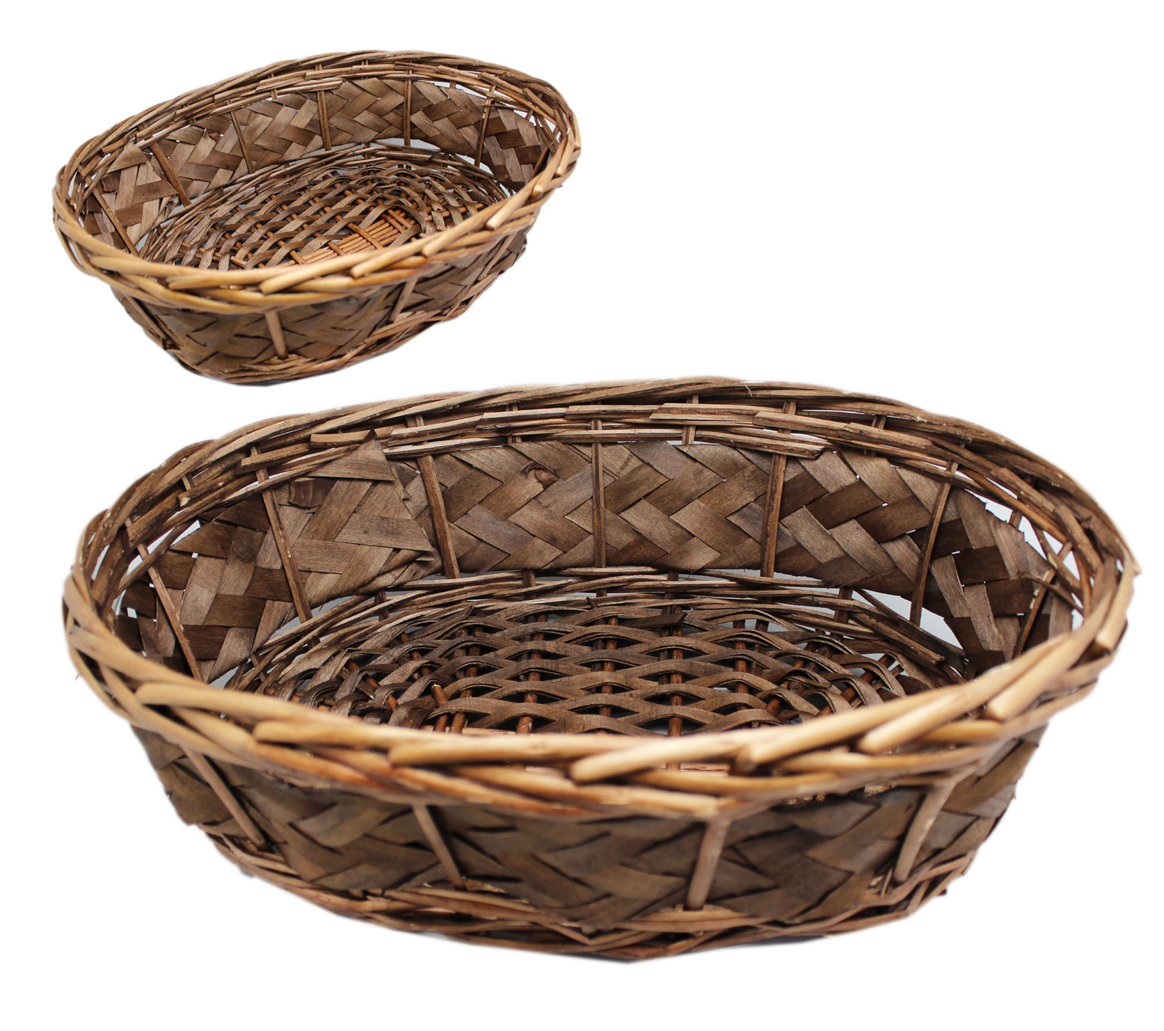 Medium Sized Light Brown Wicker Basket