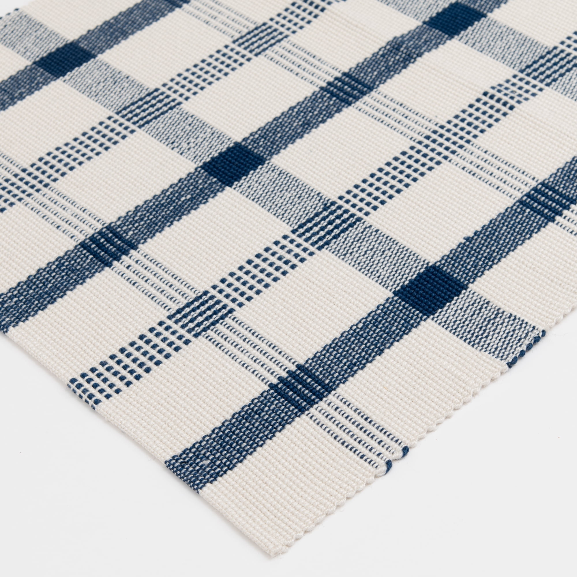 (3 pack) Mainstays Blue Plaid Outdoor Layering Rug, 24"x36"