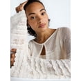 thumbnail image 4 of Scoop Women's and Women's Plus Stitch Mix Button Front Cardigan, Sizes XS-4X, 4 of 6