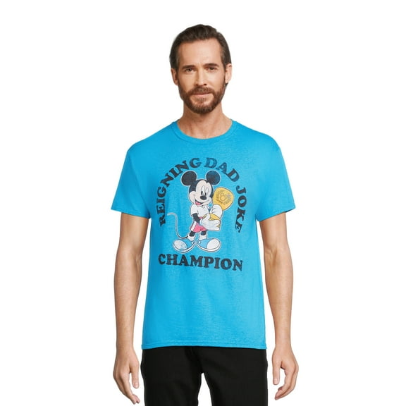 Disney Men's and Big Men's Mickey Mouse Father's Day Graphic Tee, Size S-3XL