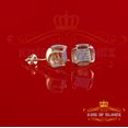 thumbnail image 5 of King of Bling's Women's Stud In 925 Yellow Sterling Silver 0.15ct Diamond Stud Men's Earrings, 5 of 12