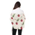 thumbnail image 4 of FORMRS Womens Scarf Winter Soft Long Big Warm Shawls Wrap Tassel Scarves, Beige Cherry, 4 of 9
