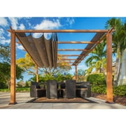 Paragon-Outdoor PRN100 10 x 10 ft. STC Catalina Metal Pergola,Brown