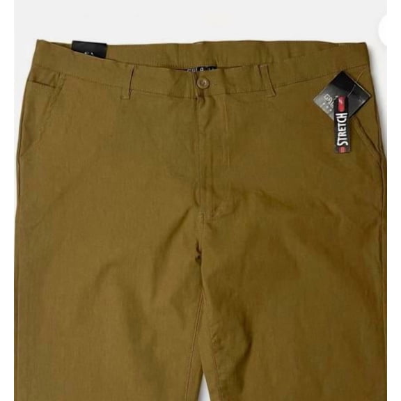Galaxy by Harvic Pants Men's  Khaki 4 Way Stretch Casual. 36/30