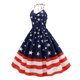 thumbnail image 1 of Independence Day Vintage Dresses Star Stripe Printed Skirt Fashion Women Dress (Size XL), 1 of 3
