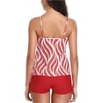 thumbnail image 5 of Trajes de baño Tankini para mujer Top Tankini con volantes en capas y pantalones cortos Trajes de baño de dos piezas Adepaton HMHZ323-9, 5 of 5