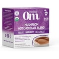 thumbnail image 1 of Om Mushroom Superfood Hot Chocolate Blend Mushroom Powder, Single Serve, 10 Count, Dutch Cocoa, 2g of Sugar, 25 Calories, Lion's Mane, Reishi, Chaga, Turkey Tail, Focus and Stress Support, 1 of 9