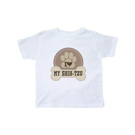 

Inktastic I Love My Shih Tzu Dog Gift Toddler Boy or Toddler Girl T-Shirt