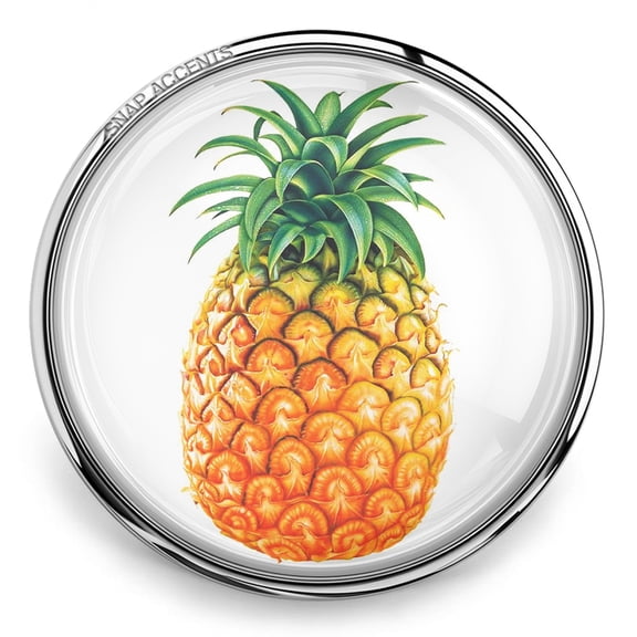 Pineapple Fruit Snap Jewelry Ginger Charm Button, For Interchangeable DIY Customizable Accessories
