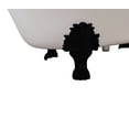 thumbnail image 5 of 65" Cast Iron R5442BL-CH Soaking Clawfoot Tub and Tray with External Drain in Polished Chrome and Matte Black Clawfeet, 5 of 10