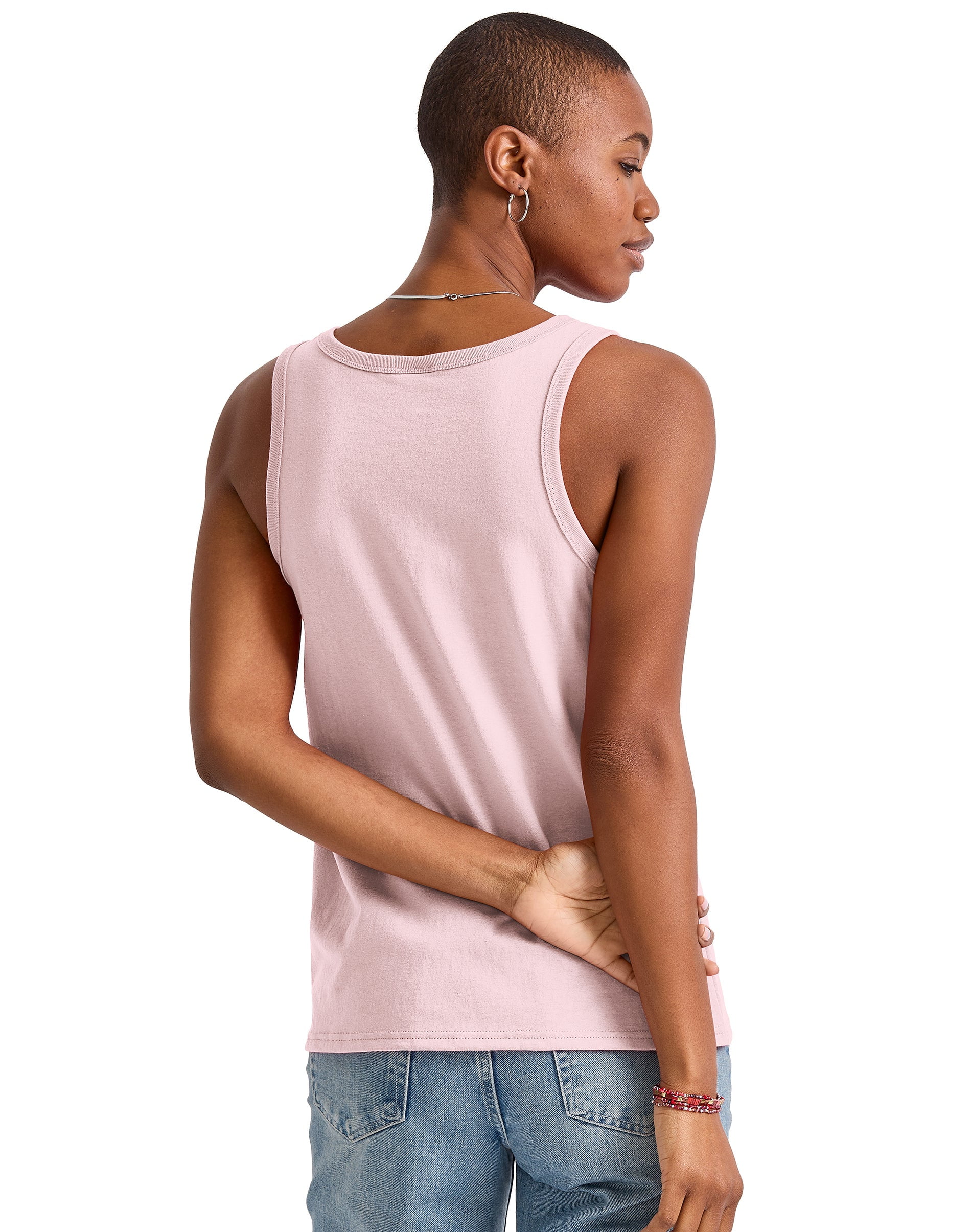 Hanes Essentials Tank Women’s Cotton Sleeveless Tee Modern Fit 14 Colors sz XS-2XL