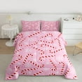 thumbnail image 2 of Homewish Christmas Candy Cane Bedding Comforter Set,Merry Xmas Twin Comforter Sets,Xmas Sweet Dessert Bedding Set For Girl Kids,Breathable Home Decor Reversible,2-Piece, 2 of 8