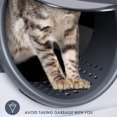 thumbnail image 7 of TOPMART Hooded Litter Box,Large Enclosed Cat Litter Box with Lid for Cats,Gray , 7 of 7