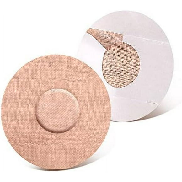 ORUYROP Freestyle Libre Adhesive Patches 25 Pack-ENLITE-Guardian-Best Waterproof Adhesive Patches – Round-Pre Cut – TAN Color – No Hole