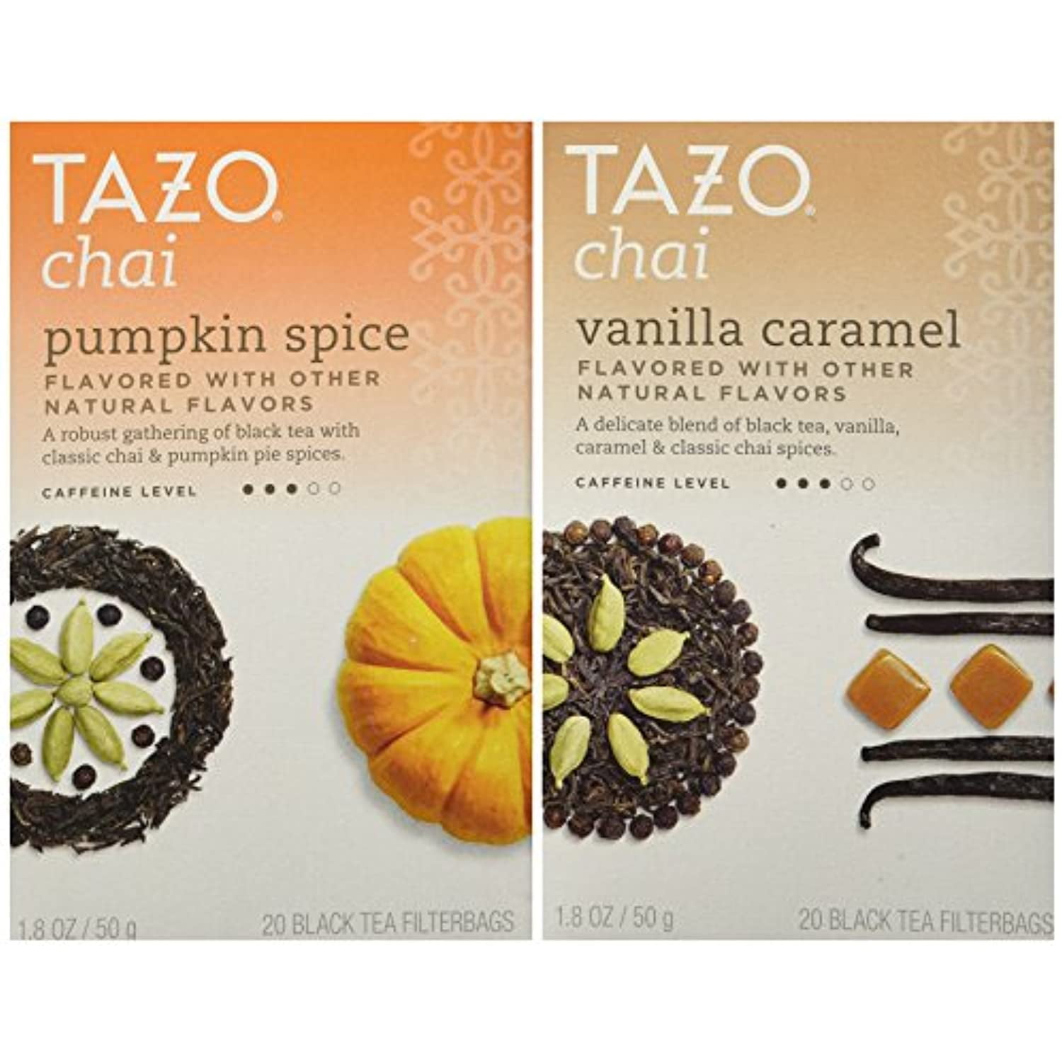 Tazo Chai Tea Holiday Bundle 2 Items (Tazo Chai Pumpkin Spice Tea And