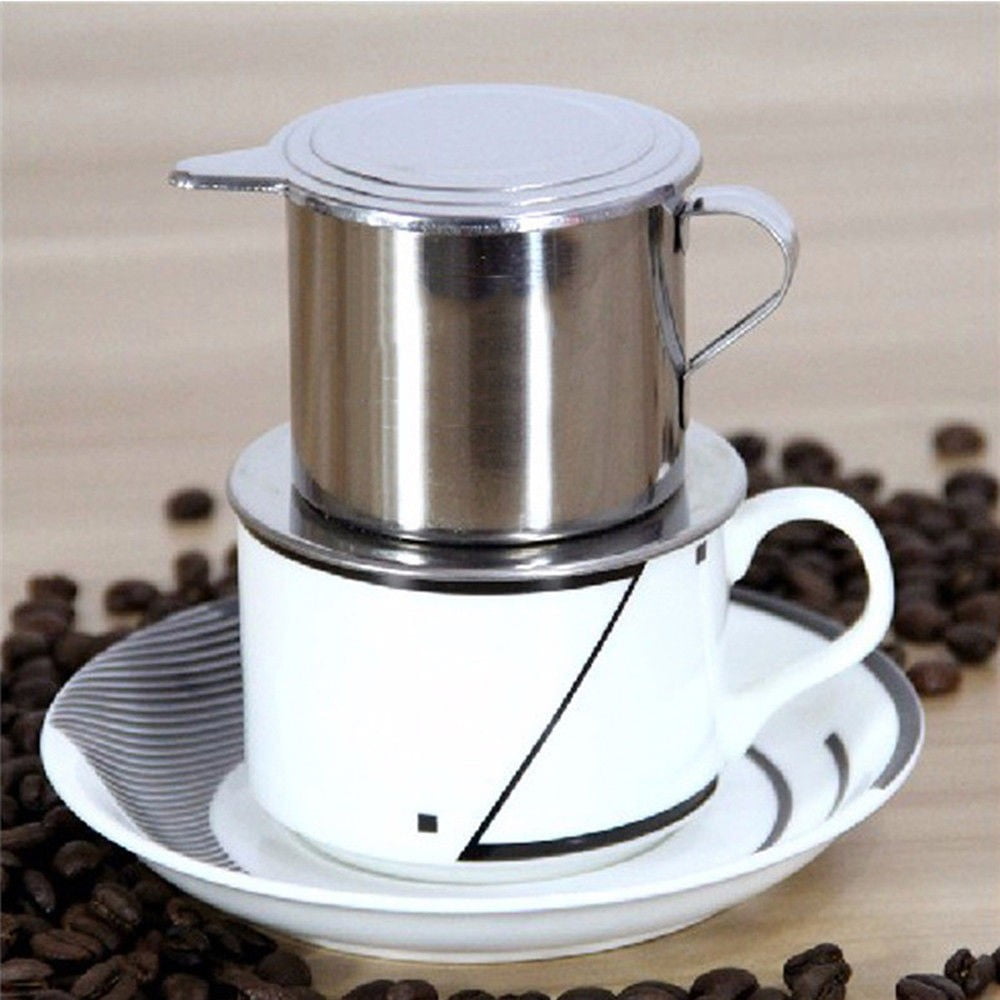 Cafetière Vietnamienne (phin) En Inox – 100 Ml Max – Préparation Traditionnelle Café Fort Et Aromatique