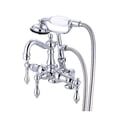 thumbnail image 4 of Kingston Brass CC1013T5 3 . 375 Inch Center Spread Tub-Deck Mount Clawfoot Tub Filler With Hand Shower - Oil Rubbed, 4 of 4