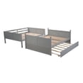 thumbnail image 6 of Hassch Full over Full Size Wooden Bunk Bed with Twin Trundle Bed for Bedroom, Gray, 6 of 8