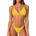 thumbnail image 4 of JoveMarine Women's Halter Neck Tie-Dye Bikini Set, Two-Piece with Padded Cups & Wire-Free, Sexy Beach Swimsuit, Unique Bikinis for Women,Yellow M, 4 of 4