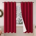 thumbnail image 1 of Cortinas opacas Lajode, color rojo navideño, 100% lino, 160 x 160 cm, 1 of 9