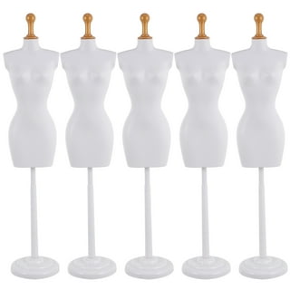 5pcs Mini Doll Dress Support Mannequin Model Full Dress Stand Doll