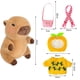 thumbnail image 2 of Set de peluche Kireidane Capybara con 7 prendas y accesorios, 2 of 8