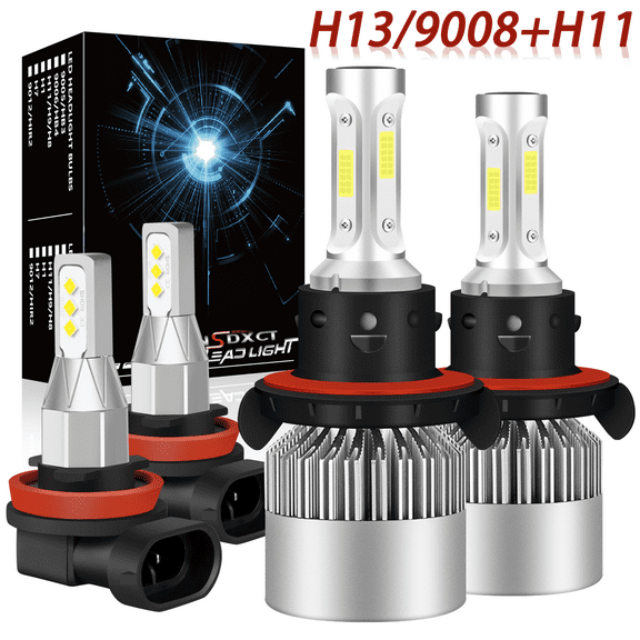 For Kia Soul 2014-2019 LED Headlight Bulbs 9008/H13 High/Low Beam H11 H8 Fog Light 6000k 4pcs