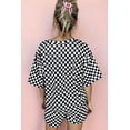 thumbnail image 3 of Women's Black Checkered 2-Piece Casual Set: Tee and Shorts - [ZhiHiMeRi] | (US 12-14)L, 3 of 6