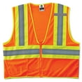 thumbnail image 2 of (3 pack) Ergodyne GloWearÂ® 8229Z Type R Class 2 Economy Two-Tone Vest, Orange, S/M, 2 of 4