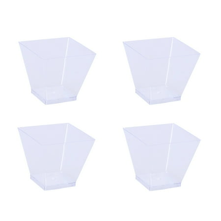 

HOMEMAXS 50PCS 60ml Disposable Plastic Portion Cups Clear Portion Transparent Trapezoidal Container for Jelly Yogurt Mousses Dessert