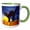 Green/White, variant on 3drose, Clapsaddle – Black Cat with Moon, 11oz Magic Transforming Mug