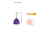 thumbnail image 3 of ANGARA Natural Trillion 1.1 ct Amethyst Pendant with Milgrain in 925 Sterling Silver for Women (Size-7mm) | February Birthstone, Anniversary, Jewelry Gift for Women | Natural Amethyst Necklace, 3 of 8