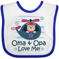 thumbnail image 3 of Inktastic Oma and Opa Love Me Grandson Boys Baby Bib, 3 of 4