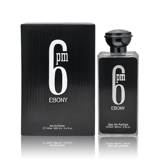 6 PM Ebony Cologne for Men, Bergamot, Lavandin, Muguet, Orange Blossom, Amber &Vanilla Long-Lasting Scent Perfume for Men,3.4 oz